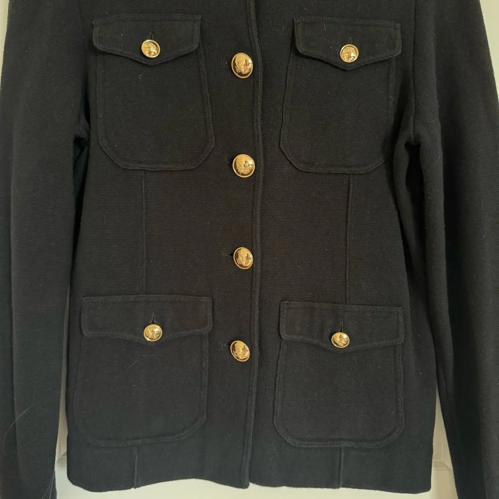 Lauren Ralph Lauren Black Jacket with Gold Accents, P/M - Picture 4 of 13